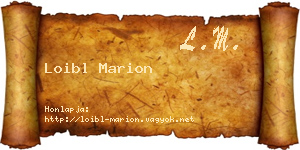 Loibl Marion névjegykártya